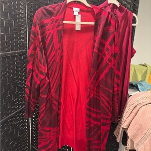 Chico's Vibrant Red Knit Cardigan